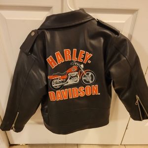 Harley Davidson  kids leather jackets size7